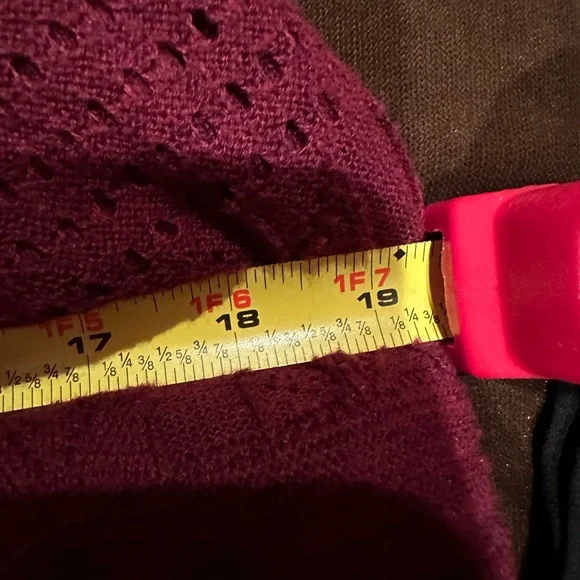 AEO American Eagle Outfitters 3/4 Sleeve, Burgundy, Knitted Dress Sz. L - Picture 13 of 14